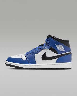 DQ8426-402 Nike Air Jordan 1 Mid Game Royal White Black (Men's) | eBay