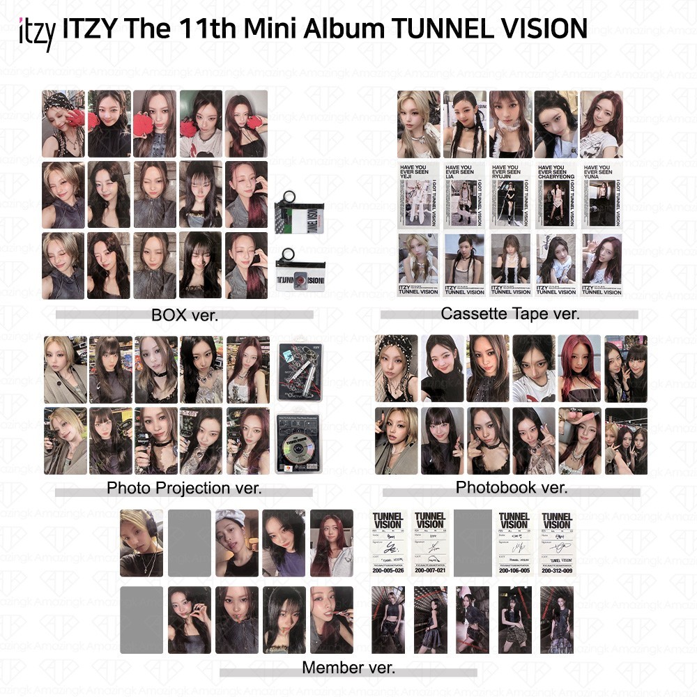 ITZY The 11th Mini Album TUNNEL VISION Official Photocard Goods