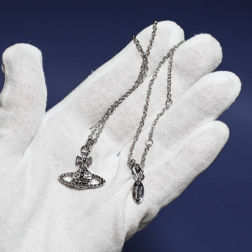 Vivienne Westwood Silver Mini Bas Orb Pendant Necklace NVDS | eBay