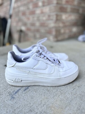Size 8 - Nike Air Force 1 PLT.AF.ORM Triple White W | eBay