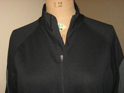 REI Women's Long Sleeve Zip-up Top Black Lightweight Sz L