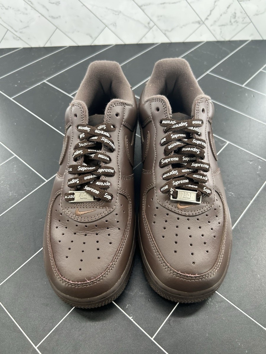 Nike Supreme x Air Force 1 Low Box Logo - Baroque Brown Size 7