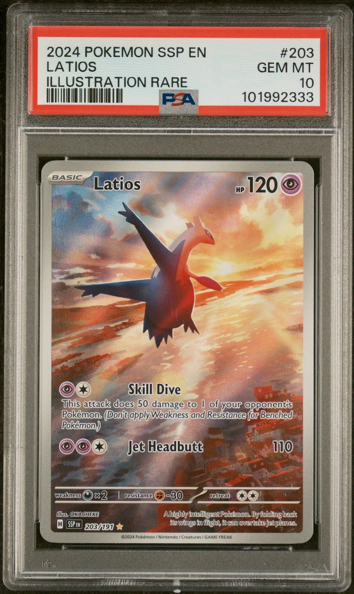 PSA 10 - 2024 POKEMON SSP EN-SURGING SPARKS 203 LATIOS | POP 3117