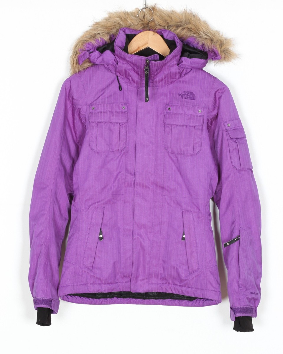 THE NORTH FACE HYVENT Ski Jacket Women Size XS Fur Hooded