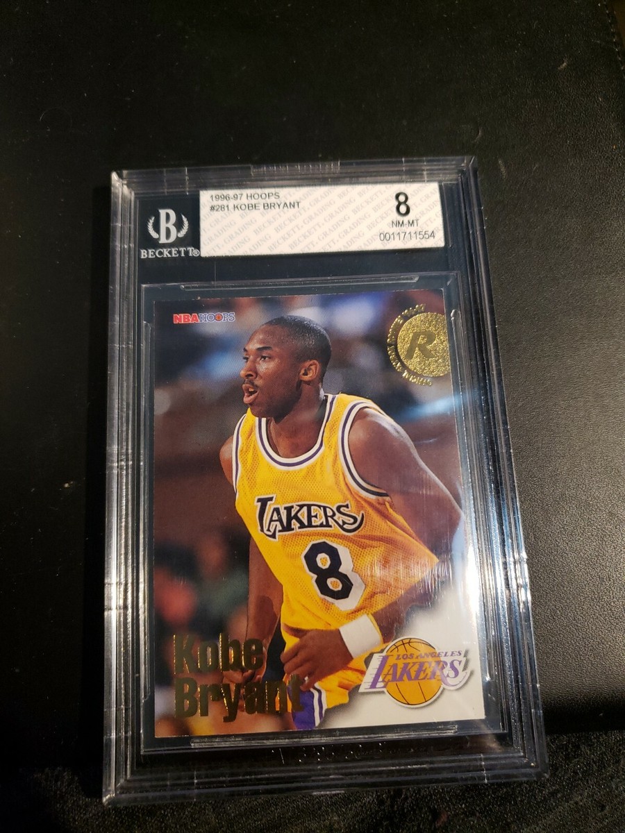 1996/97 Hoops Kobe Bryant ROOKIE card Beckett 8 Lakers | eBay
