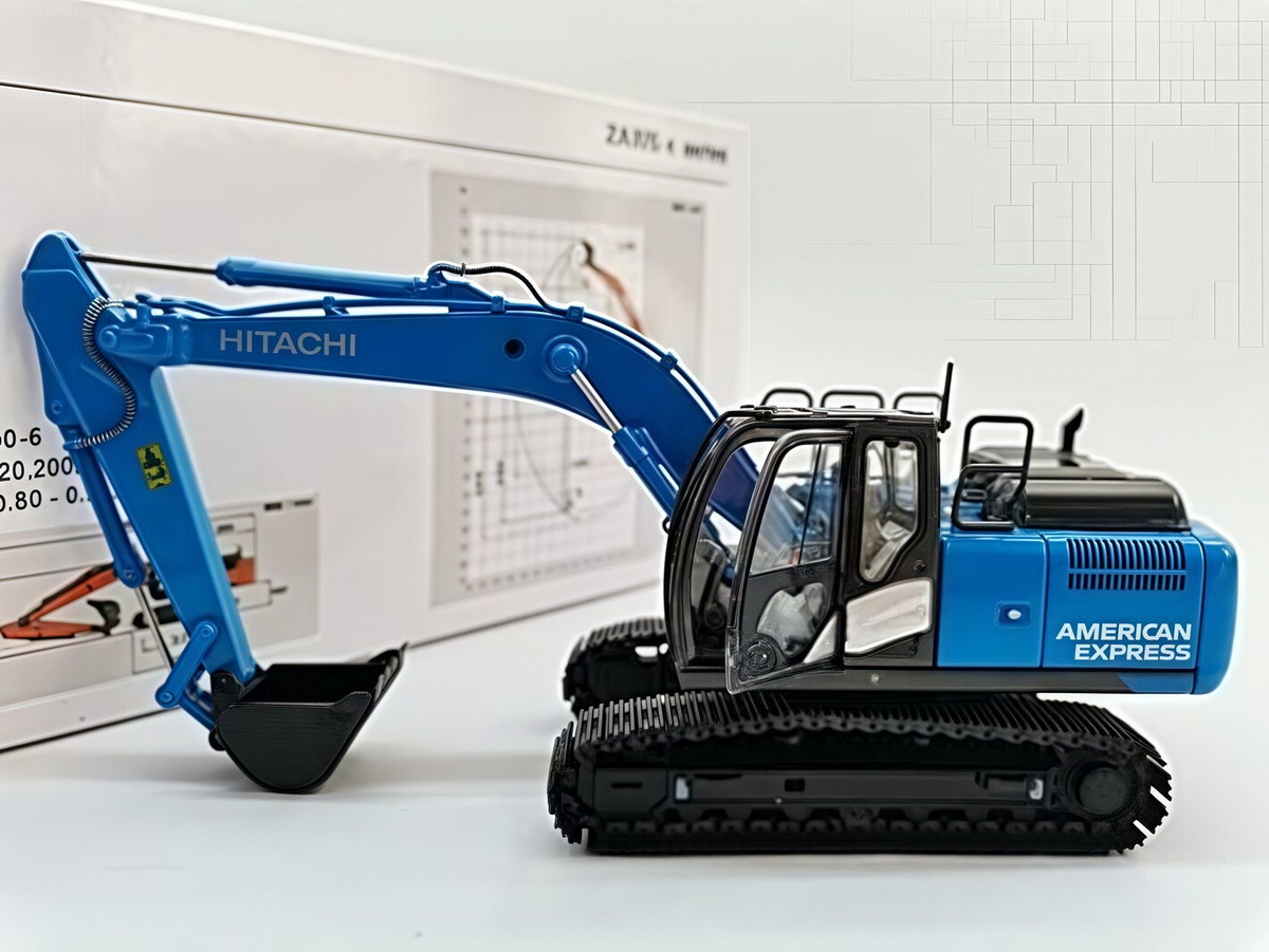 1/50 Hitachi ZAXIS 200-6 Hydraulic Excavator Blue Diecast Model