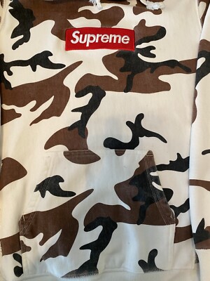 2013 Supreme Urban Cow Camo Box Logo Hoodie - Size Medium