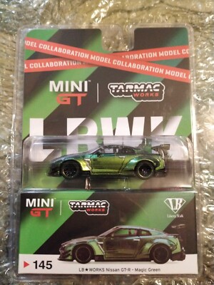 MINI GT 145 Nissan GT-R Tarmac Works LB Magic Green LHD MINIGT | eBay