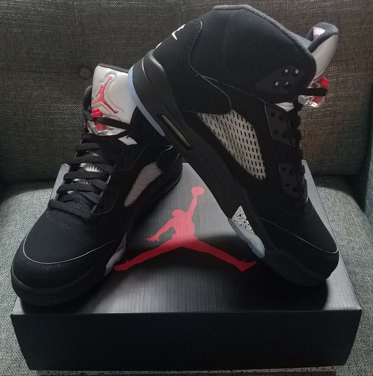 Nike Air Jordan 5 Retro OG Black Metallic 2016 US 10 Brand New | eBay