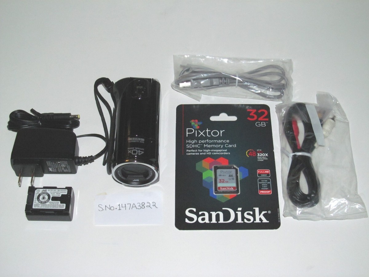 JVC EVERIO GZ-HM40 Full HD 40x Flash Camcorder Black & 32GB Card