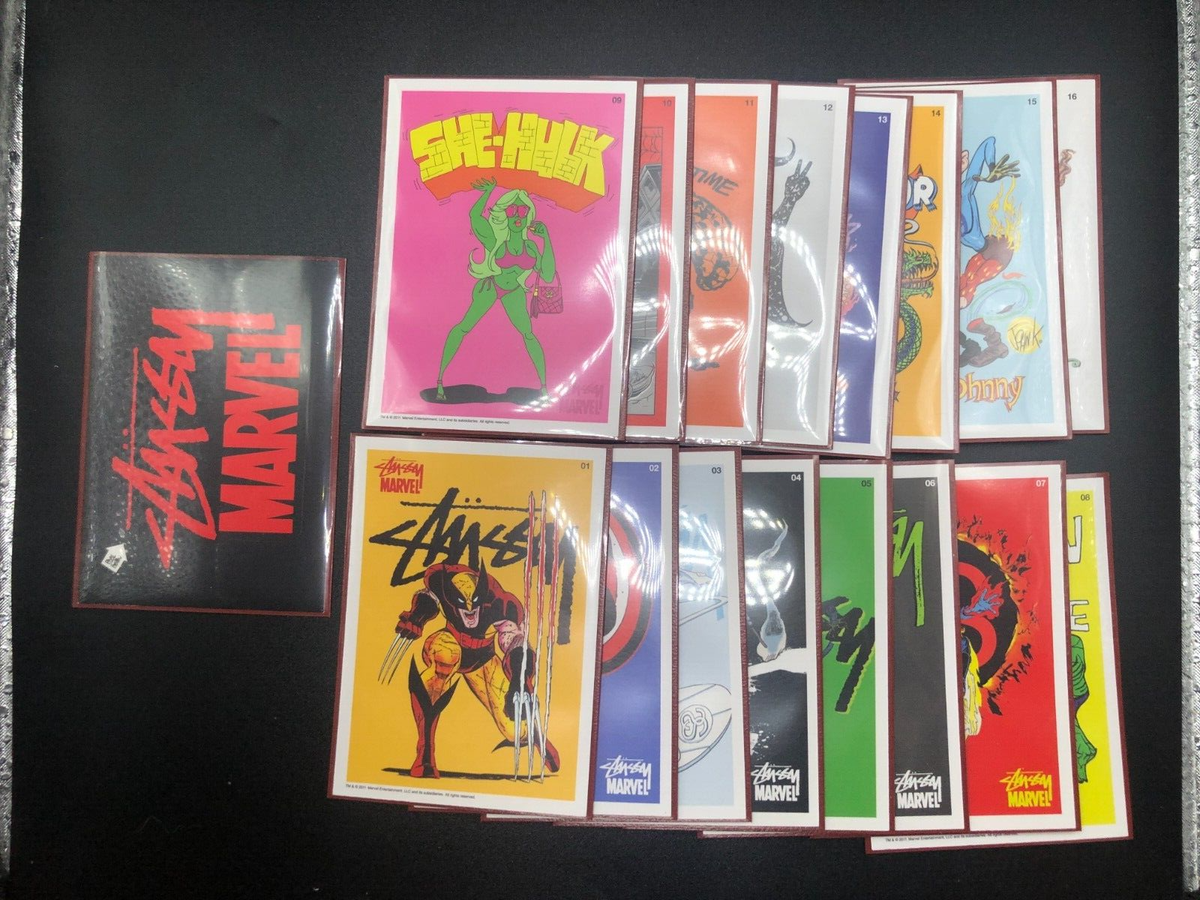Stussy MARVEL OFFICIAL COLLECTORS TRADING CARDS 16 cards SET 2011