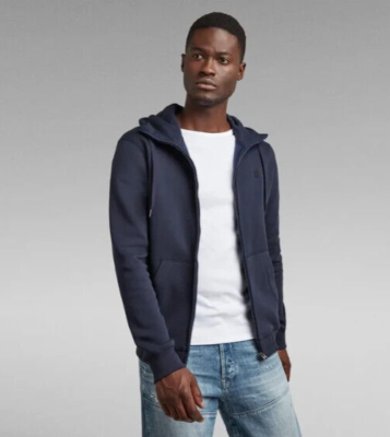 G-STAR PREMIUM CORE MEN'S ZIP UP HOODIE NEW NAVY | eBay