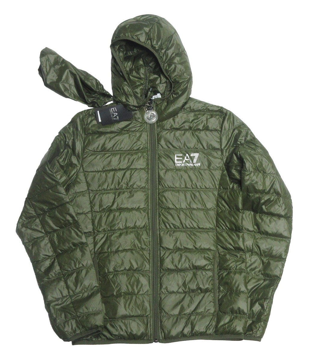 EA7 Emporio Armani Forest Night Green Puffer Down Packable Full