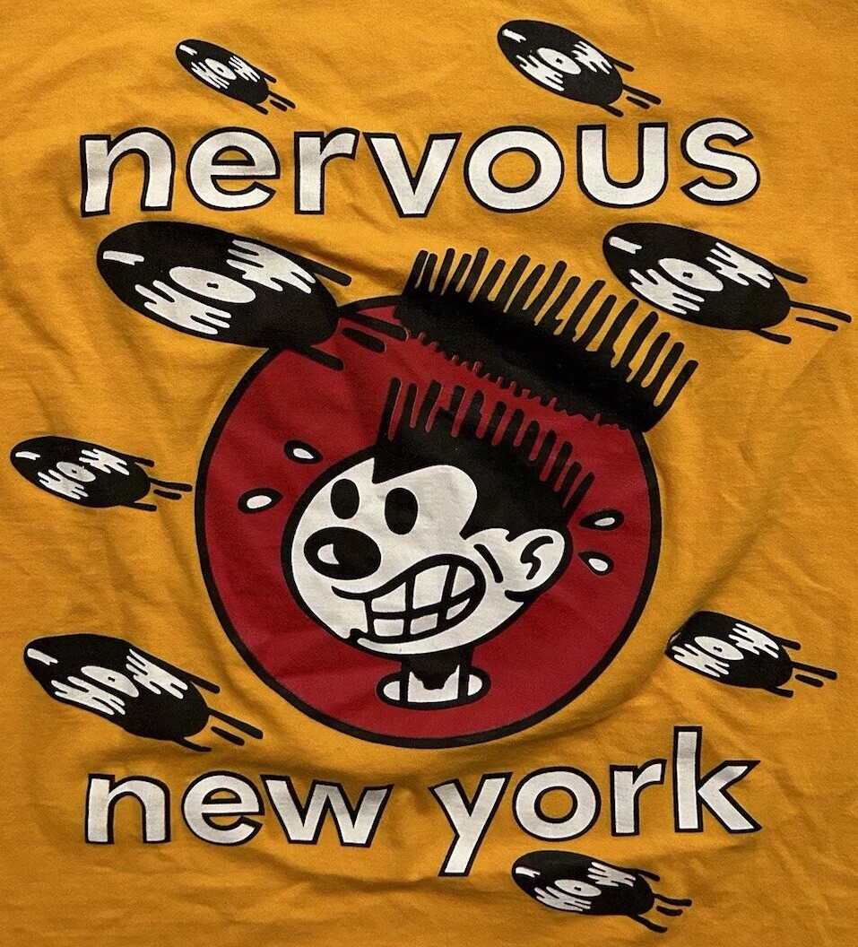 Vintage OG Nervous Records All Over Print Tee Sz XL 1993 | eBay