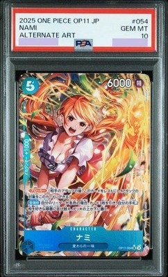 2025 PSA 10 Nami SR Parallel OP11-054 Bandai One Piece Card Game