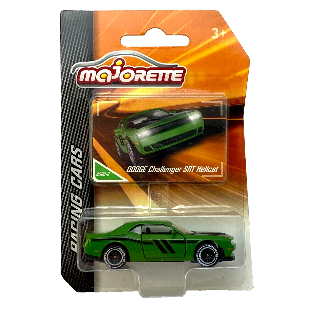 Dodge Challenger SRT Demon Green Majorette Racing Cars 238C 1:64