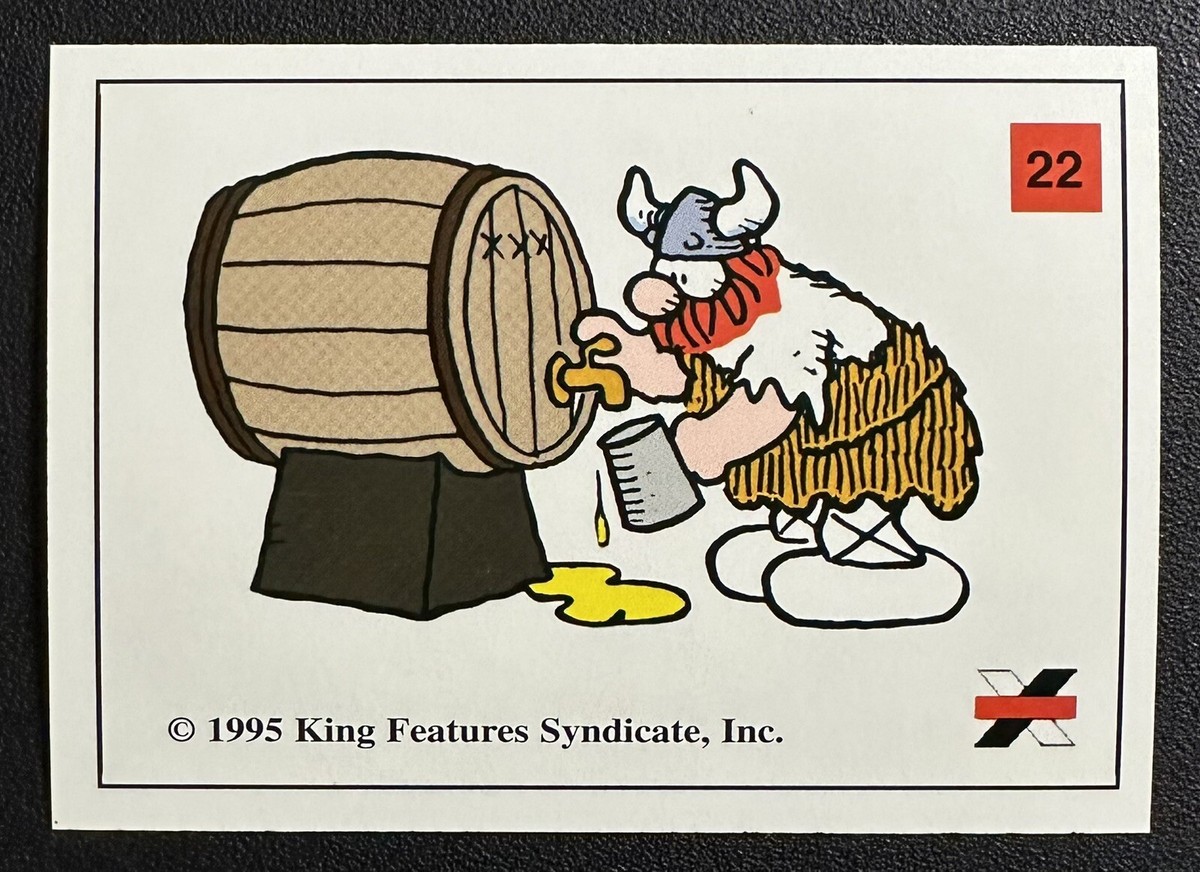 1995 HAGAR THE HORRIBLE #22 HAGAR beer keg Comic Strip card