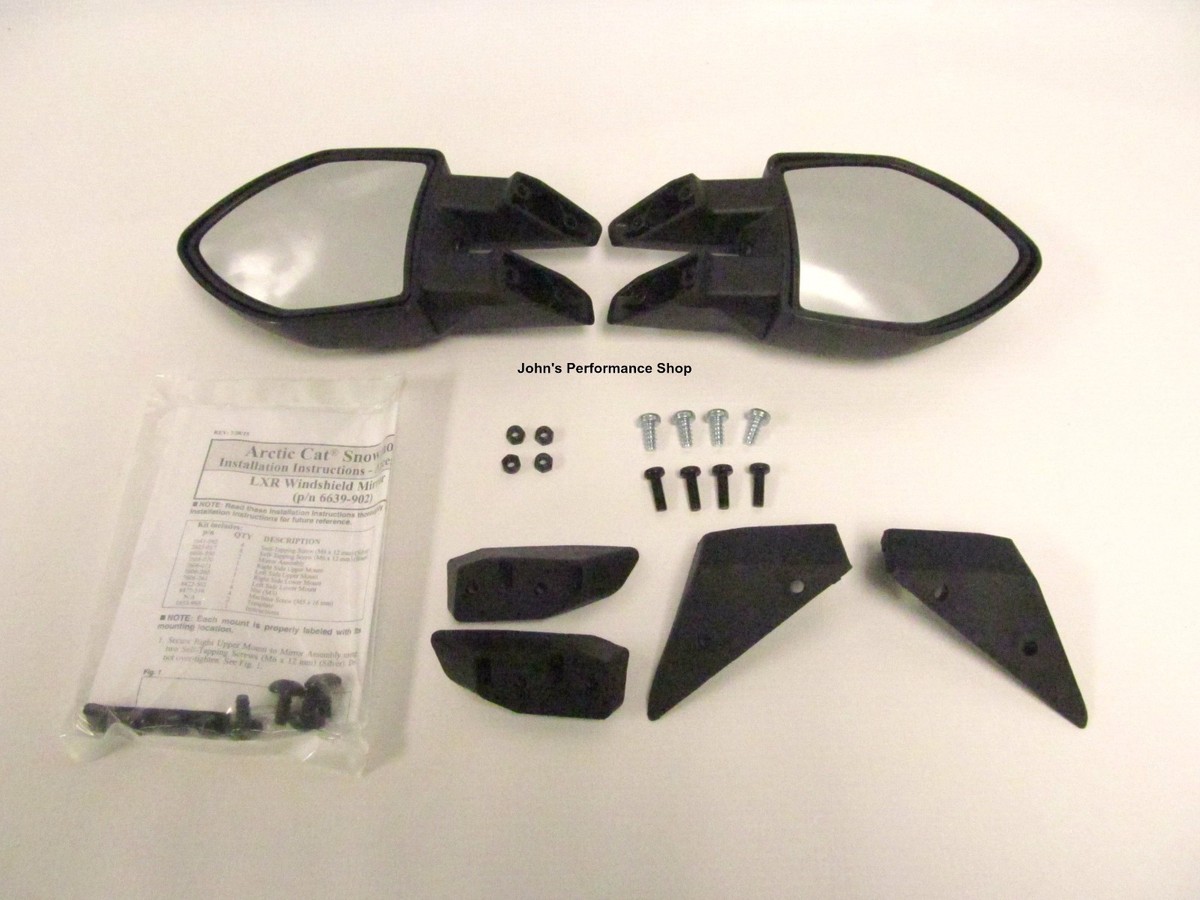 OEM Arctic Cat Snowmobile Windshield Mirror Kit Pair 6639-902 READ