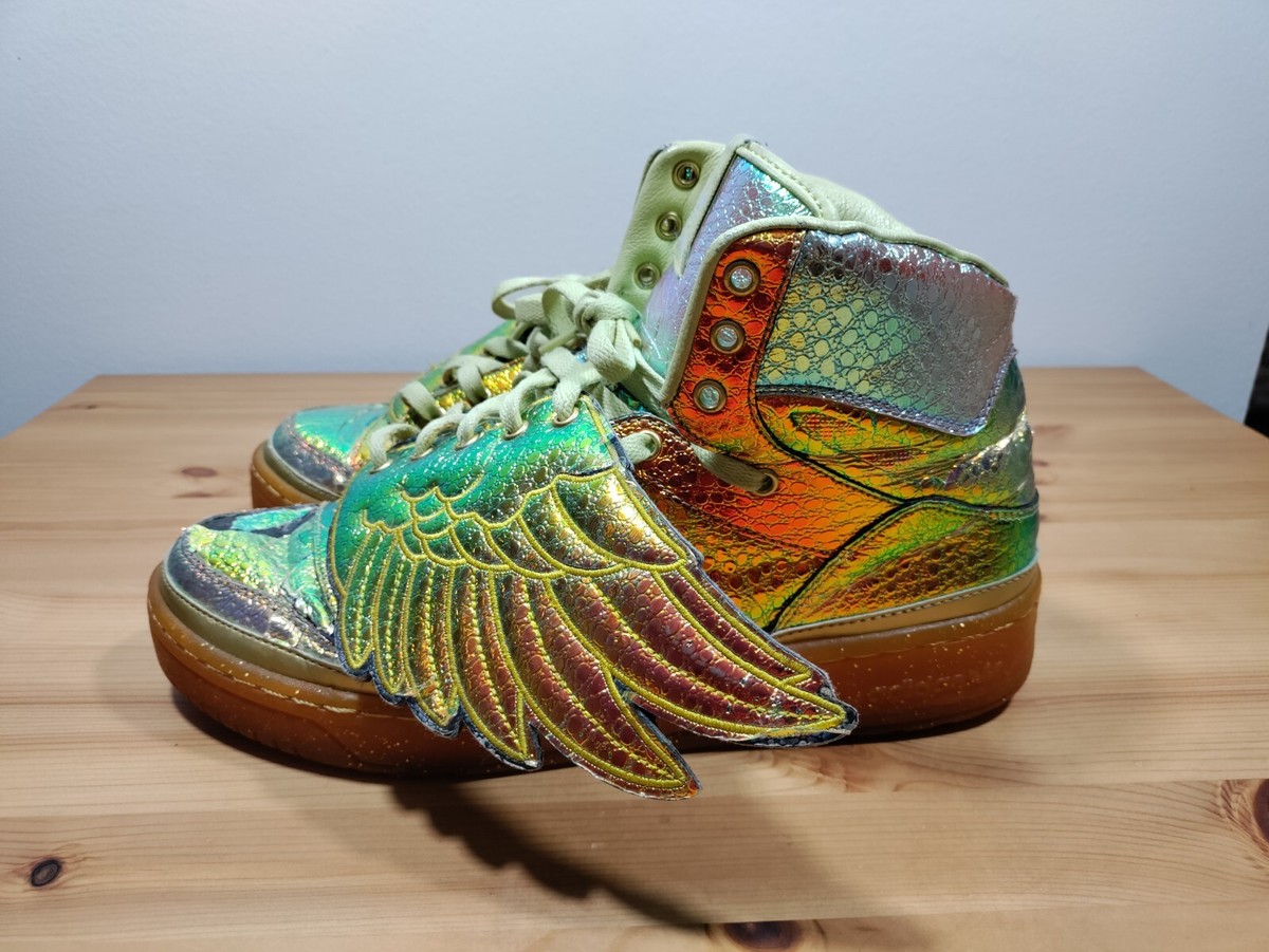 Size 10 - Adidas Wings Foil x Jeremy Scott Iridescent Metallic