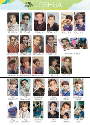 JOSHUA SEVENTEEN SPILL THE FEELS ALBUM JAPAN POB PHOTOCARD WEVERSE