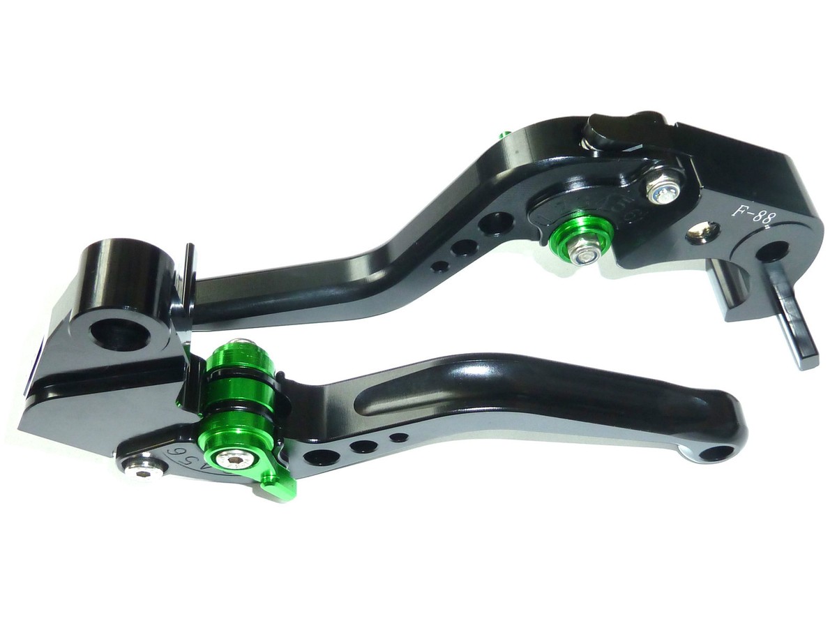 KAWASAKI ZX636 2007-2015 SHORT BLACK BRAKE & CLUTCH LEVERS ROAD