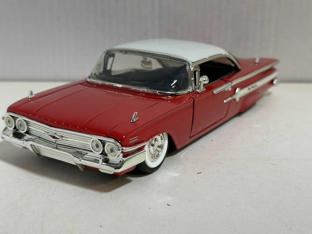 JADA SHOWROOM FLOOR 1960 CHEVY IMPALA RED 1:24 DIECAST MODEL CAR