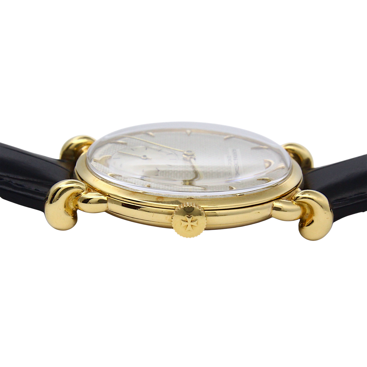 Vacheron Constantin Vintage 36mm 18K Gold Chain Link Lugs Silver