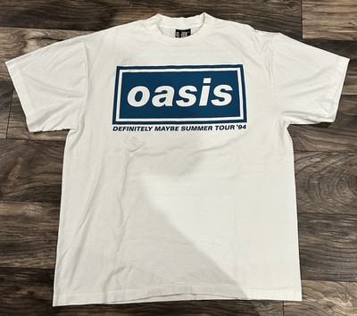 Vtg Oasis Shirt L Definitely Maybe Summer Tour 1994 Liam Gallagher