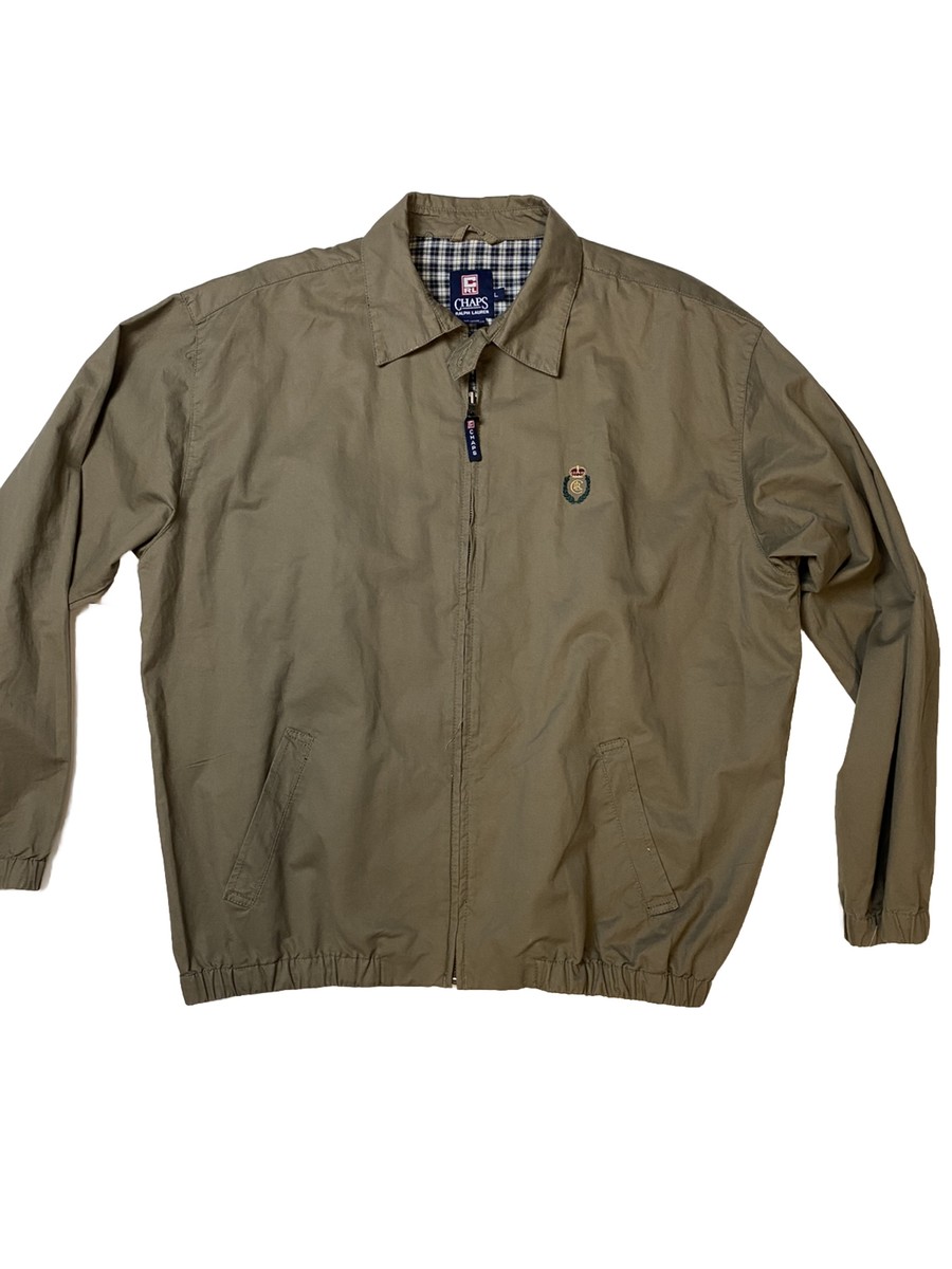 Vintage Chaps Polo Ralph Lauren Tan Cotton Windbreaker Flannel
