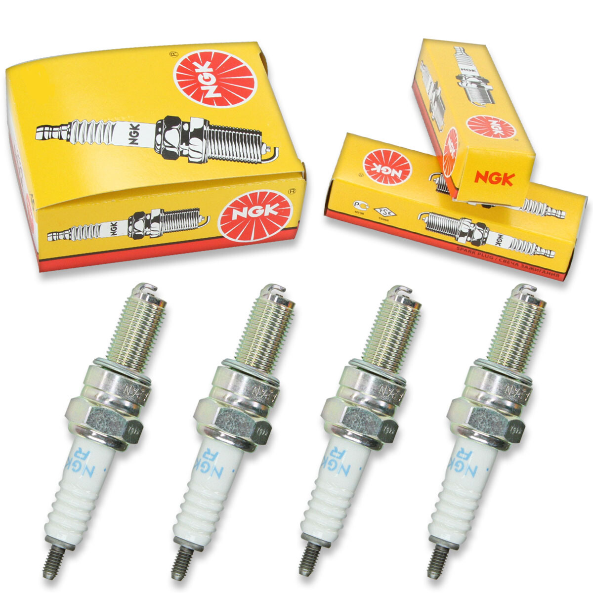 4pcs 96-03 Kawasaki ZX750 Ninja ZX-7R NGK Standard Spark Plugs