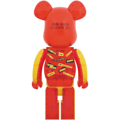 Medicom 2015 Bearbrick Sex Pistols Clear Version Yellow Red 1000