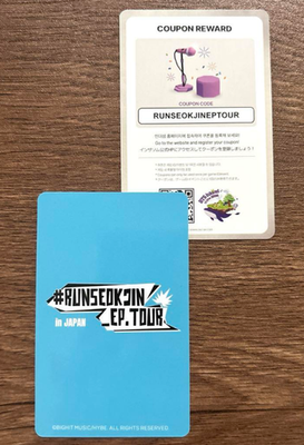 JIN photo card RUNSEOKJIN_EP.TOUR JAPAN FC Live Viewing official