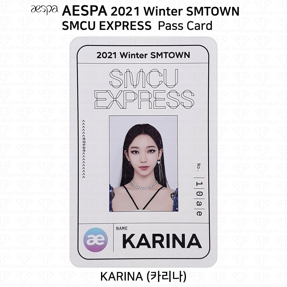 Aespa 2021 Winter SMTOWN SMCU Express Photocard Passcard KPOP K