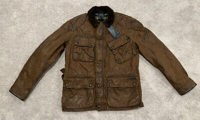 Polo Ralph Lauren Iconic Oilcloth Waxed Cylinder Biker Jacket