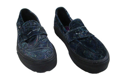 NEW VANS Style 53 Velvet Paisley Penny Loafer Shoes 8 Women/6.5