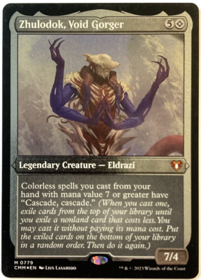 MTG Zhulodok, Void Gorger *FOIL THICK CARD* Commander Masters 0779