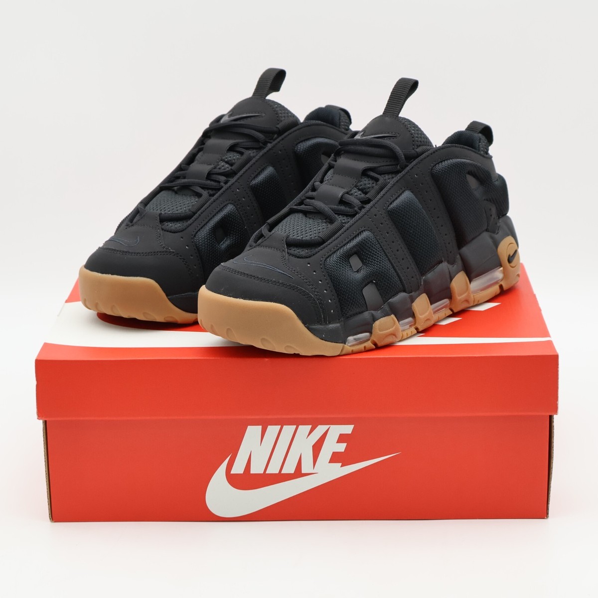 FZ3055-003 Nike Air More Uptempo Low Black Gum Medium Brown Black