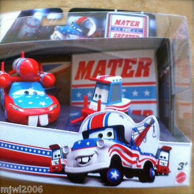Disney PIXAR Cars TOON MATER THE GREATER 3-pack DAREDEVIL MCQUEEN