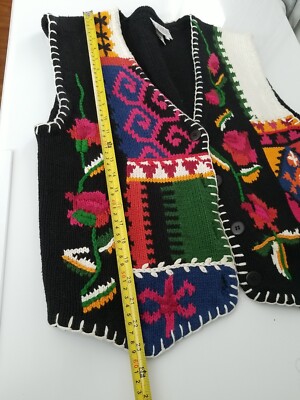 Vintage Pendleton Knockabouts Women's Sweater Vest Floral Ugly