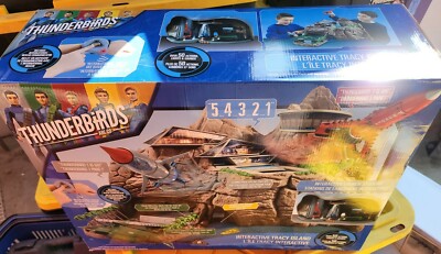 THUNDERBIRDS Interactive TRACY ISLAND PLAYSET 5,4,3,2,1 RARE HTF
