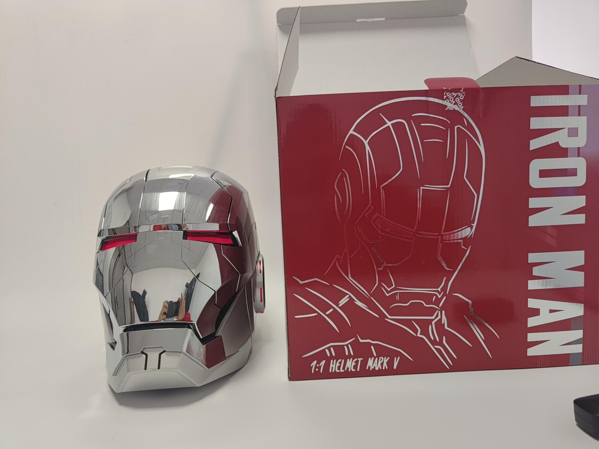 Iron Man MK5 Helmet Mask Full Silver - Voice Activated - 2024