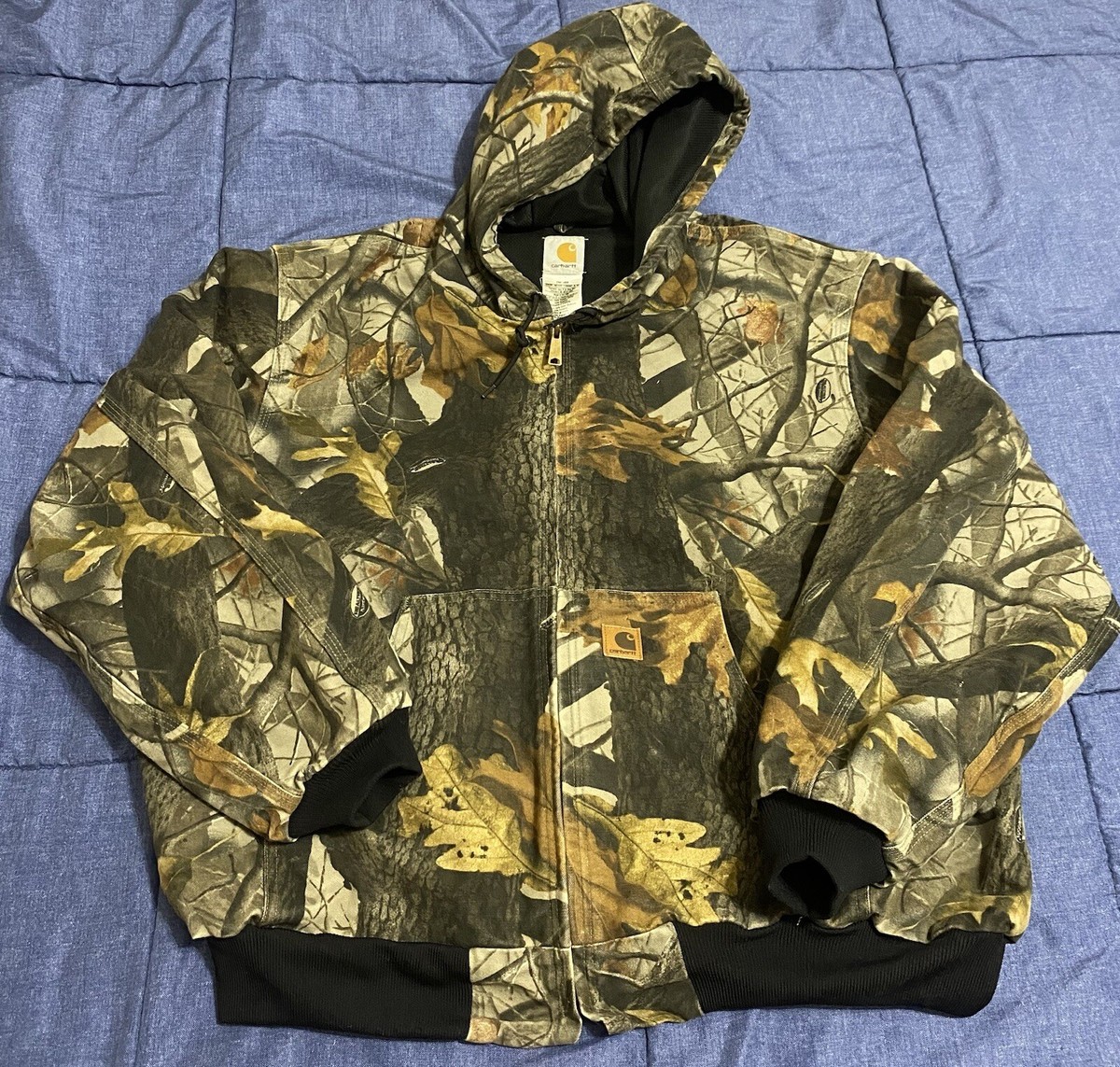 Vintage Carhartt Realtree Camo Jacket Hooded (Size 2XL) J144 CMO