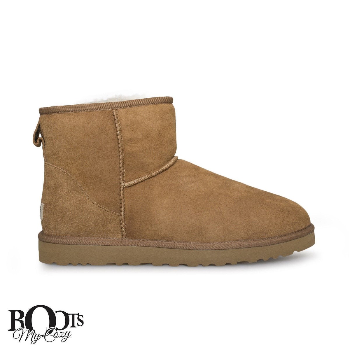 UGG CLASSIC MINI CHESTNUT SUEDE WATERPROOF SHEEPSKIN MEN'S BOOTS