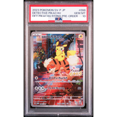 PSA 10 Detective Pikachu 098/SV-P Limited Promo 2023 Pokemon Card