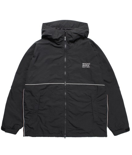 WACKO MARIA 18AW MULTI STRIPED GOWN COAT S Wool NVY Stripe 18FW