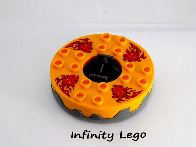 LEGO Ninjago Kai ZX Silver Spinner Bright Light Orange Flames
