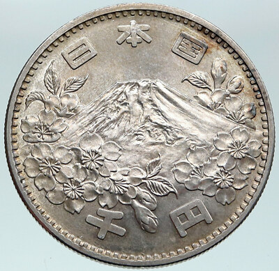 1964 JAPAN Tokyo Summer Olympic Games CHERRY MT FUJI Silver 1000