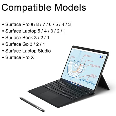 Pen for Microsoft Surface Pro 10/9/8/7/6/5/4/3, Stylus Pen