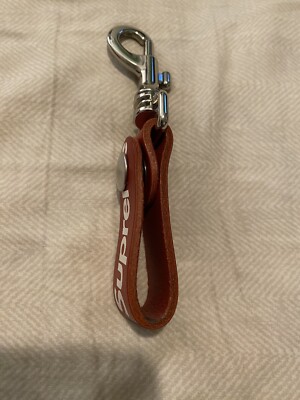Supreme Logo Red Leather Key loop FW21 | eBay