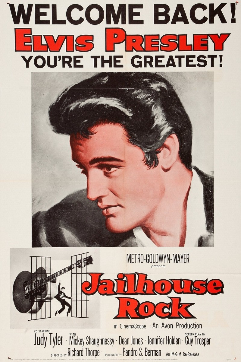 1957 Jailhouse Rock Movie Poster 11X17 Elvis Presley Vince Everett